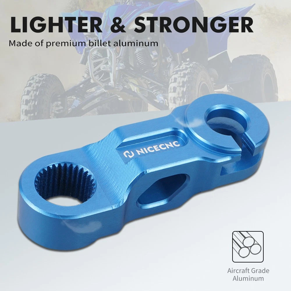 Aluminum Pull Clutch Cable Arm Push Lever for Yamaha YFZ450R (2009–2023) Blue