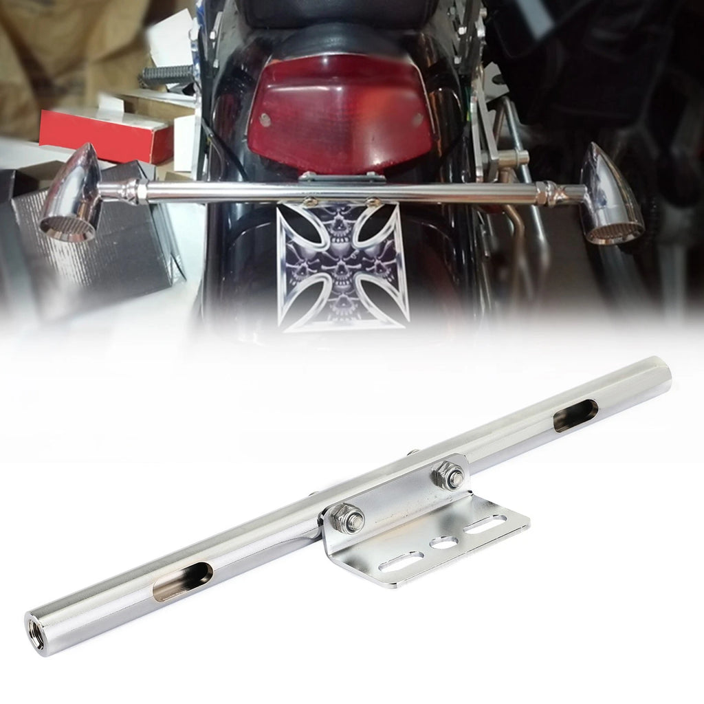Universal Front Turn Signal Spot Light Bar Mount Bracket Clamp Chrome