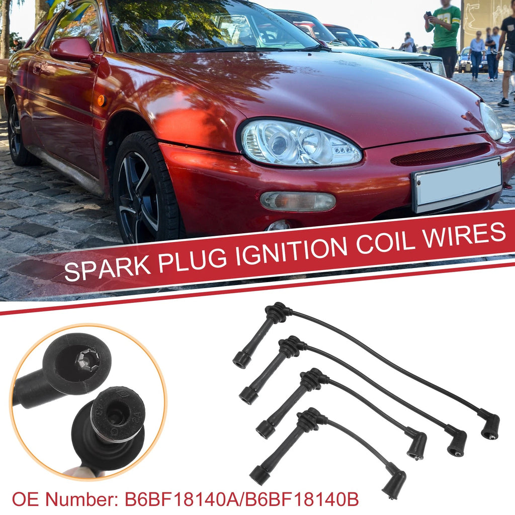 4PCS Spark Plug Wire Ignition Cable for Mazda MX-3 (1994–1996)