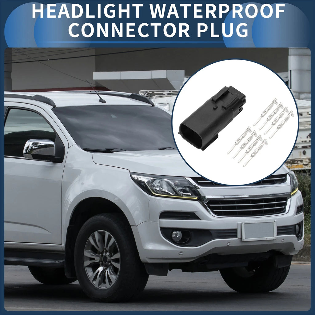 Headlight Waterproof Connector Plug 8 Pin for Ford Buick (1 Set)