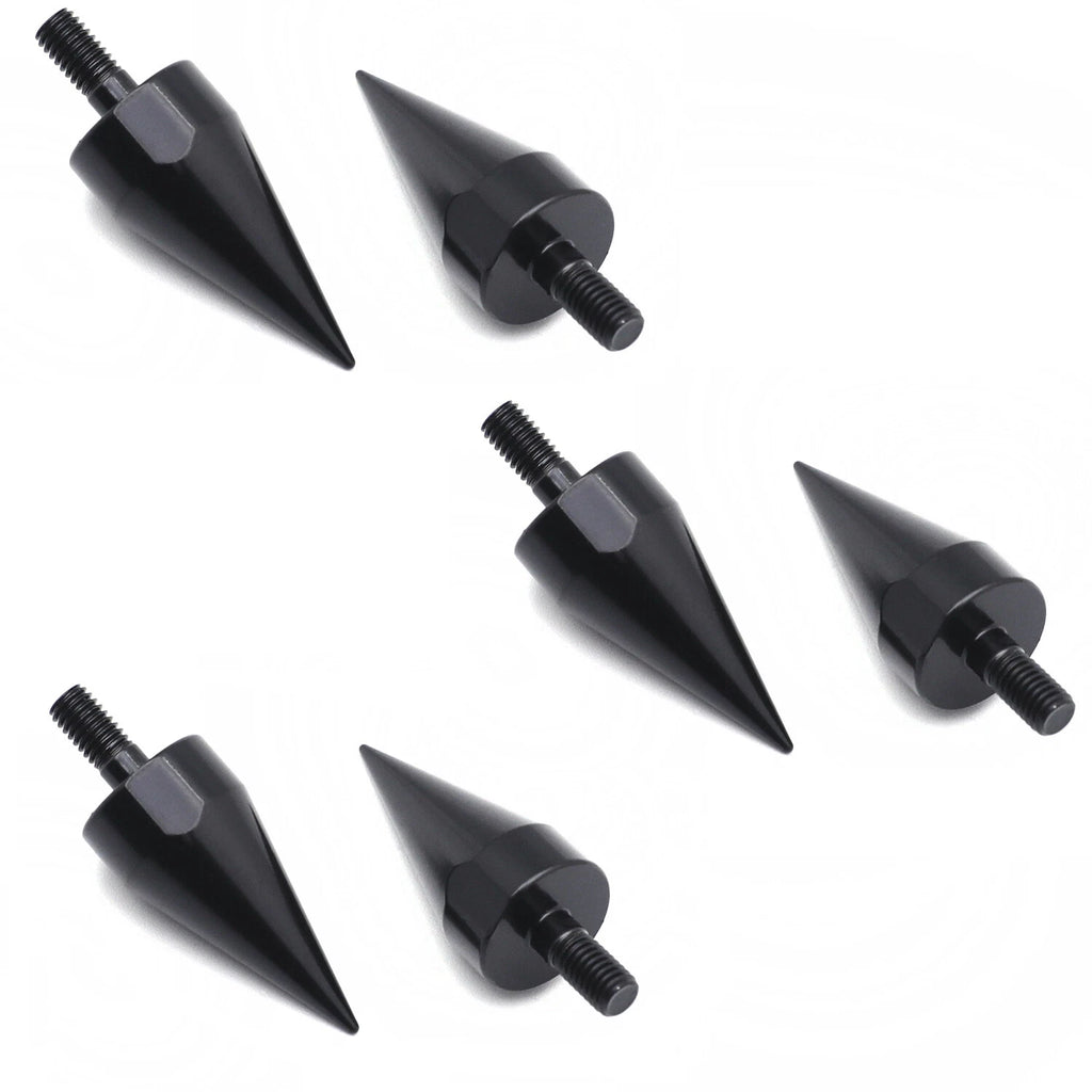 6PC Black Universal Motorcycle Spike Bolts for Windscreen Fairings