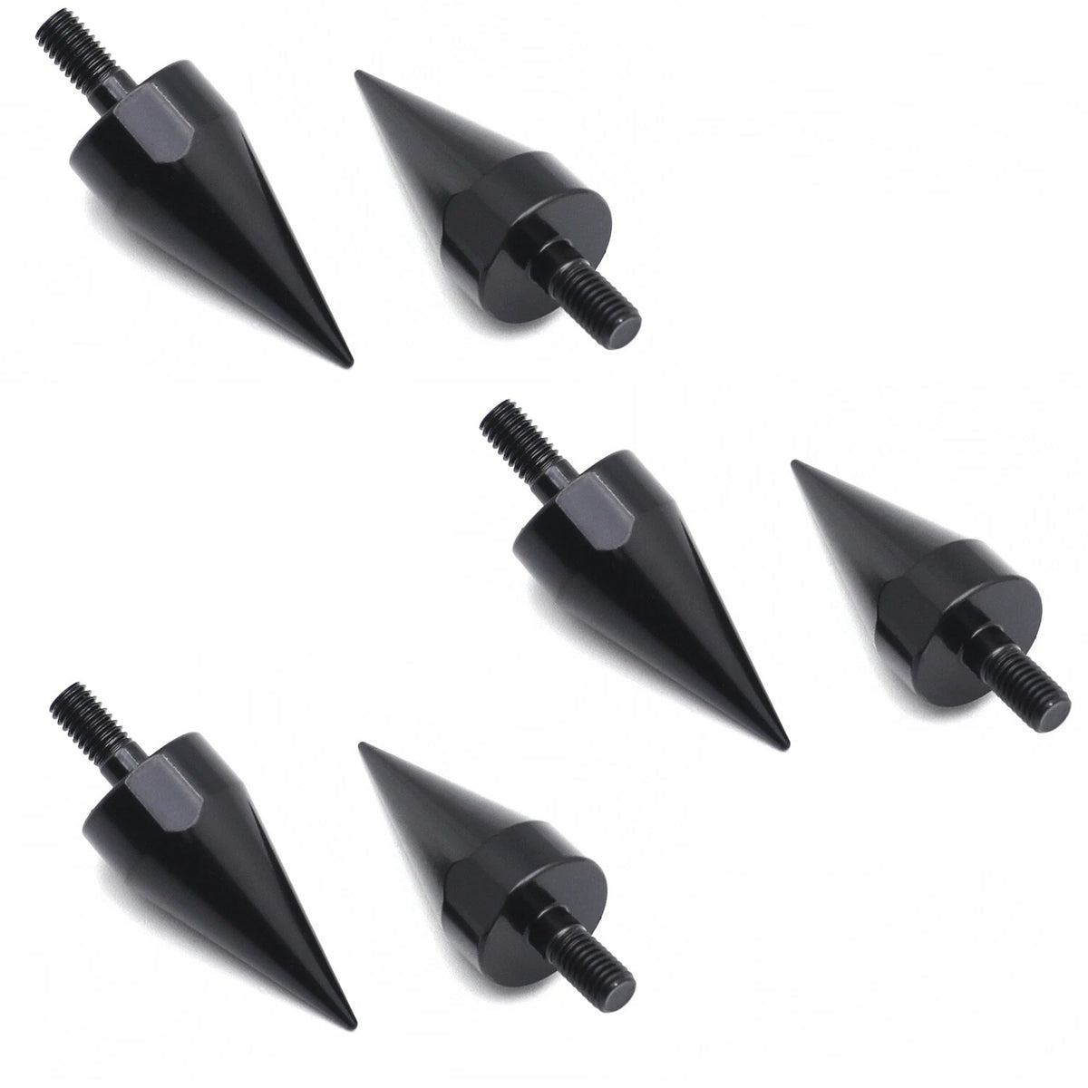 6PC Black Universal Motorcycle Spike Bolts for Windscreen Fairings