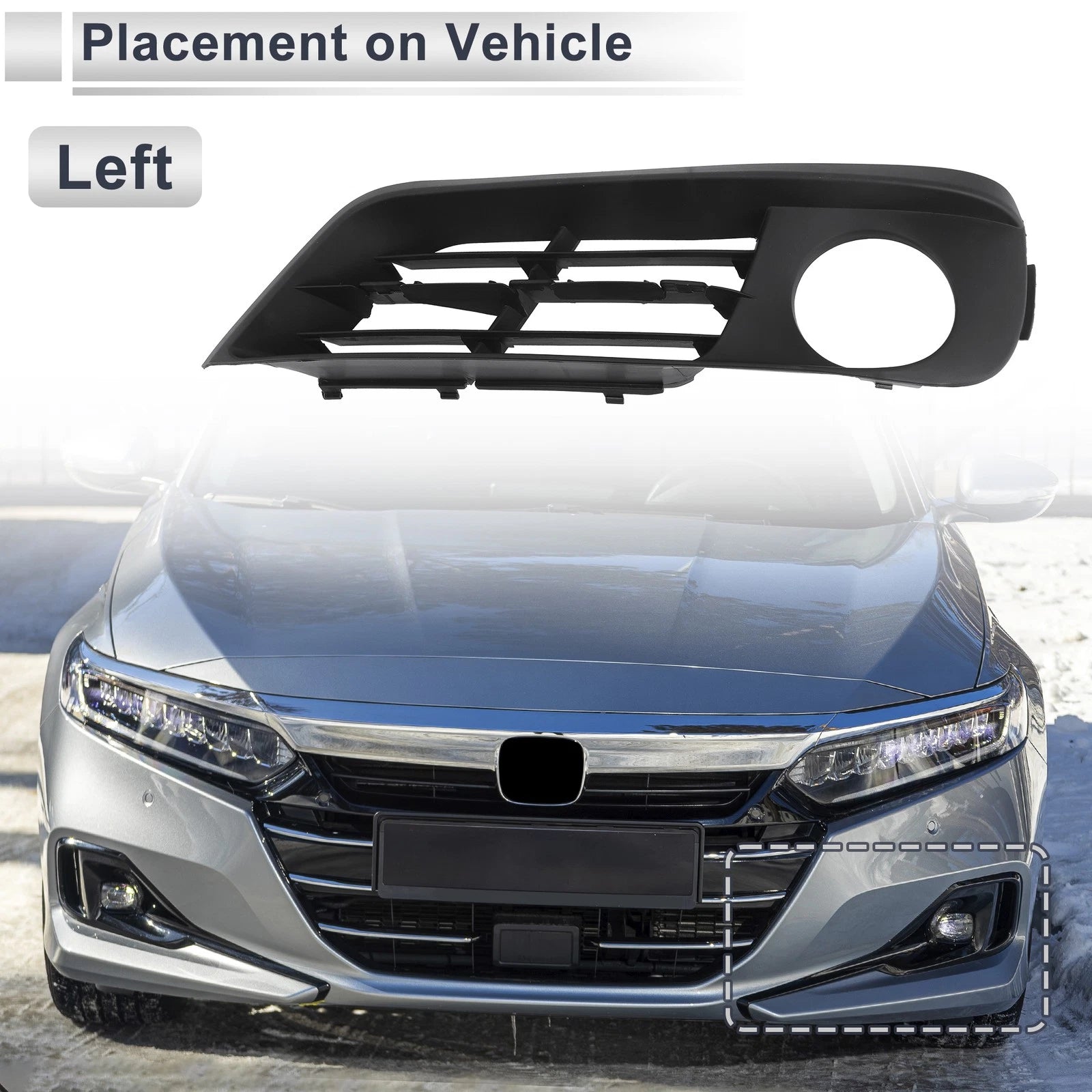 Front Left Fog Light Grill Replacement for BMW 535i GT (2010–2017)
