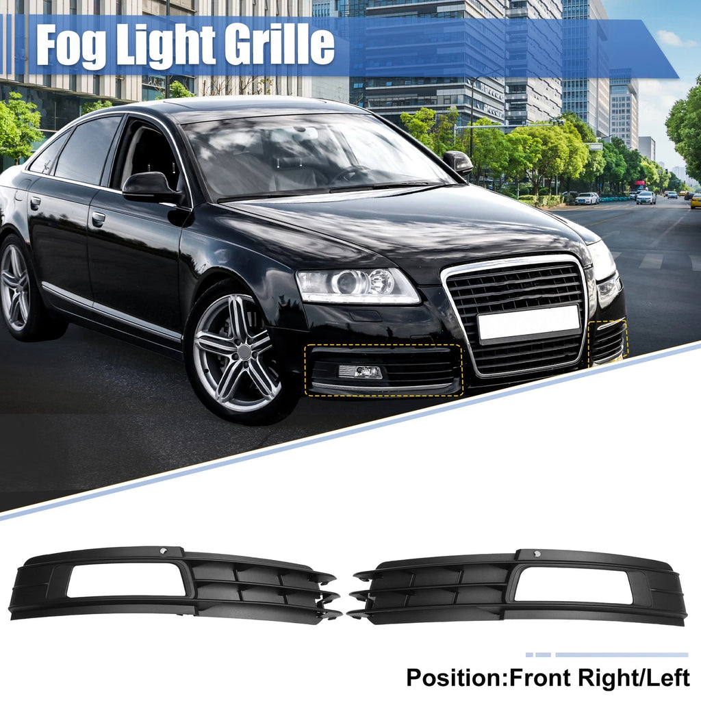 Fog Light Grille Mesh Left Right Replacement for Audi A6 C6 Avant (2008–2011)