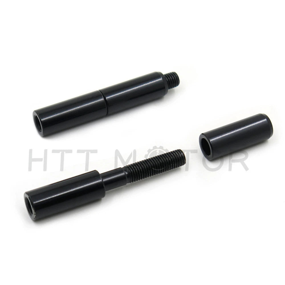 Black Mirror Stem Extender Kit for Harley-Davidson (+2.0 Inches)
