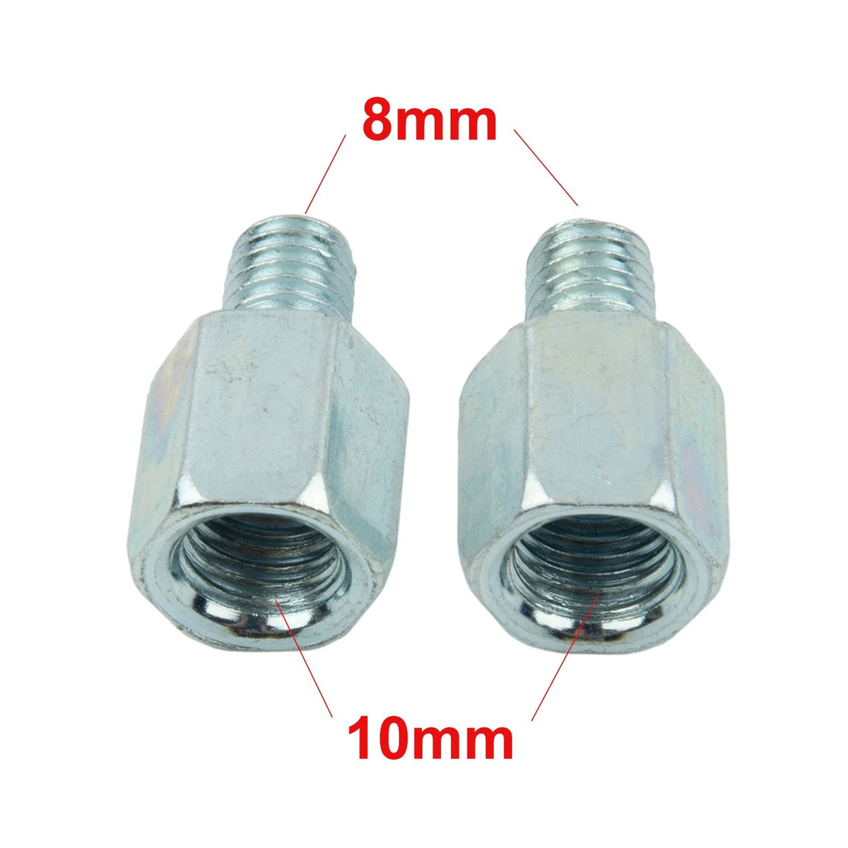 Set of 2 Mirror Adapter 10mm to 8mm Clockwise