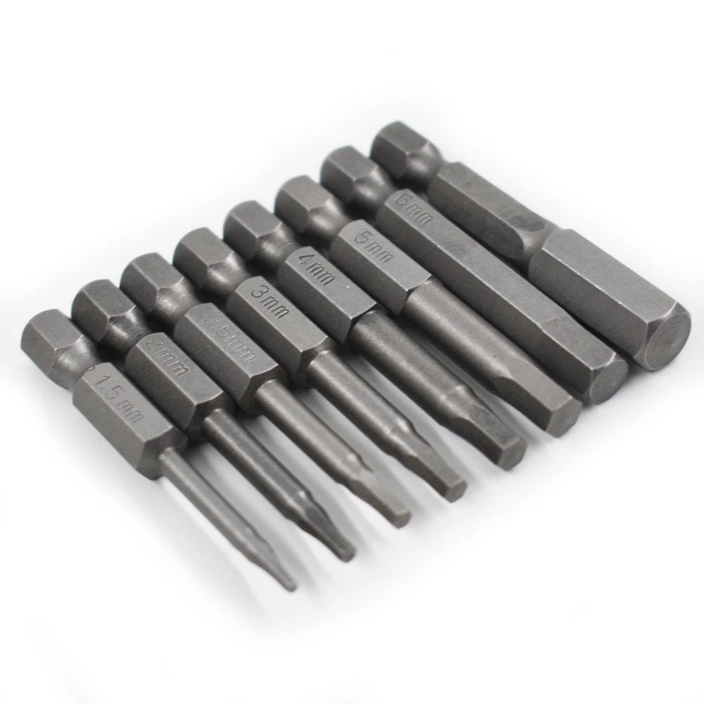 8 Piece Hex Head Allen Bit Set for Impact Driver Drill