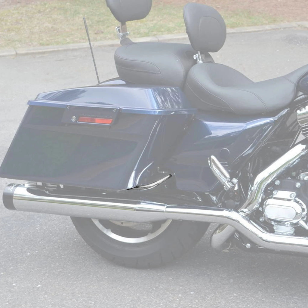 Chrome Saddlebag Guard Support Brackets for Harley Touring FLHT (1997–2008)