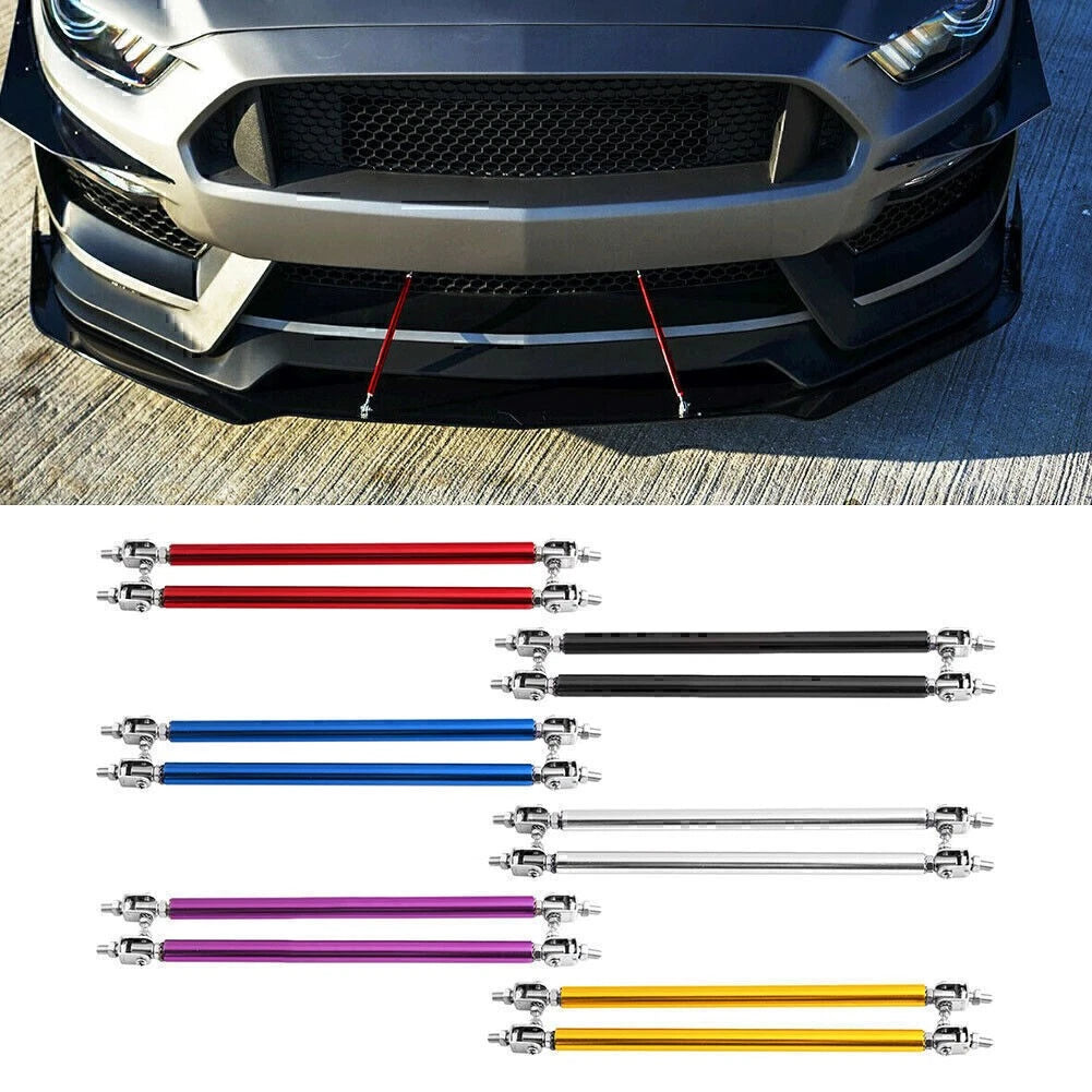 Adjustabl Front Bumper Lip Splitter Strut Rod Tie Support Bar For Universal 20cm