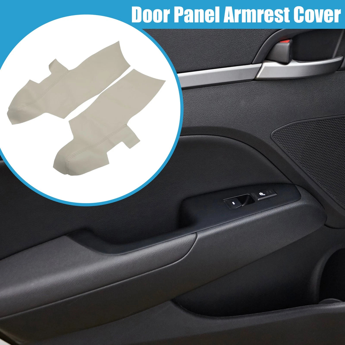 Front Door Panel Armrest Cover Pair Replacement for Hyundai Santa Fe (2006–2012)