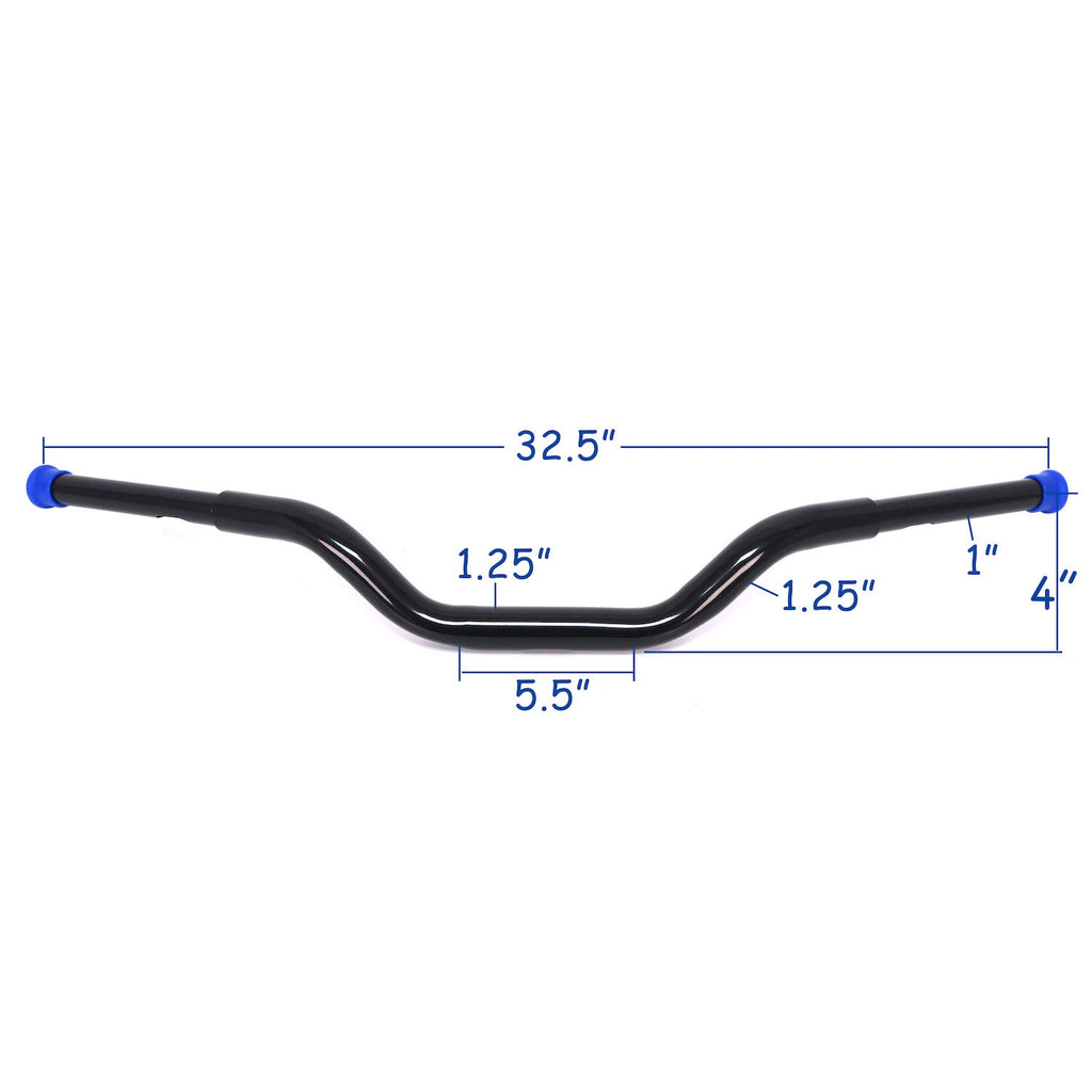 1.25" Black Center Handlebar for Harley Road King (2014–Present)