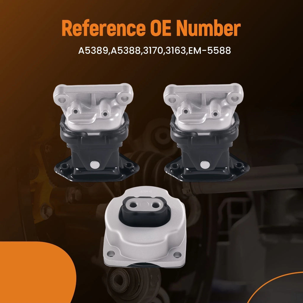 3PCS Engine & Transmission Mount Set for Chrysler 300 (2005–2010) A5389