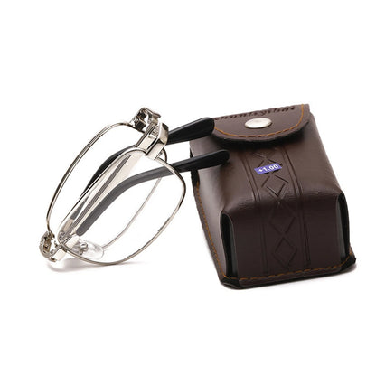 2X Ultralight Foldable Reading Glasses for Men with Case