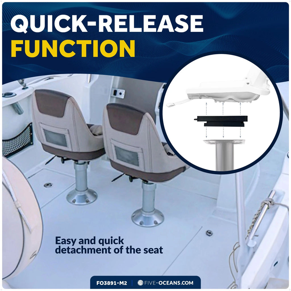 2X Quick-Release Seat Swivel Mount Bracket for Marine Boat (FO3891-M2)