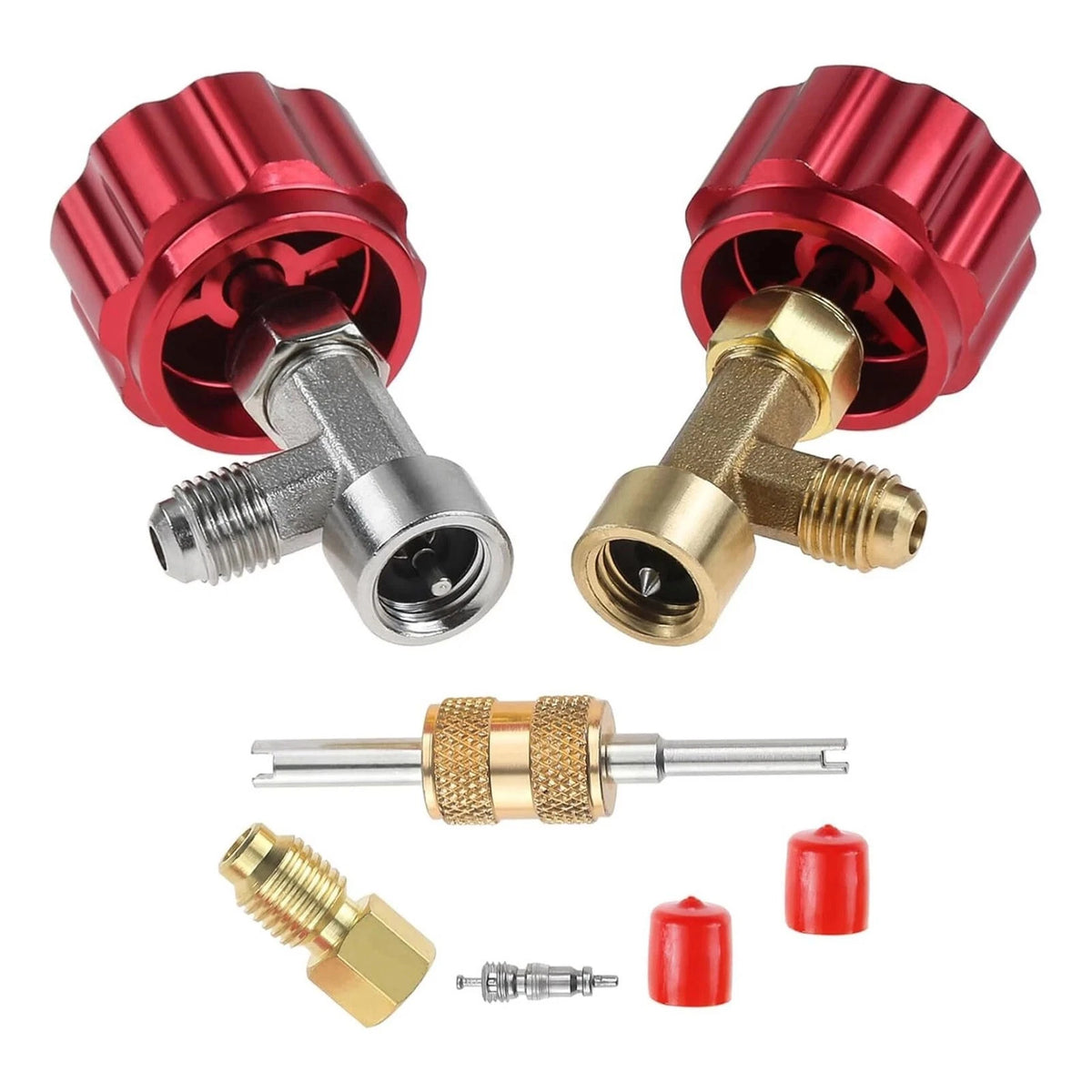 R134A Can Tap Valve with Adapter for A/C (Self-Sealing, Puncture Style)