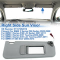 Right Side Sun Visor for BMW 3 Series E90 (2006–2013) No. 51167252010 Gray