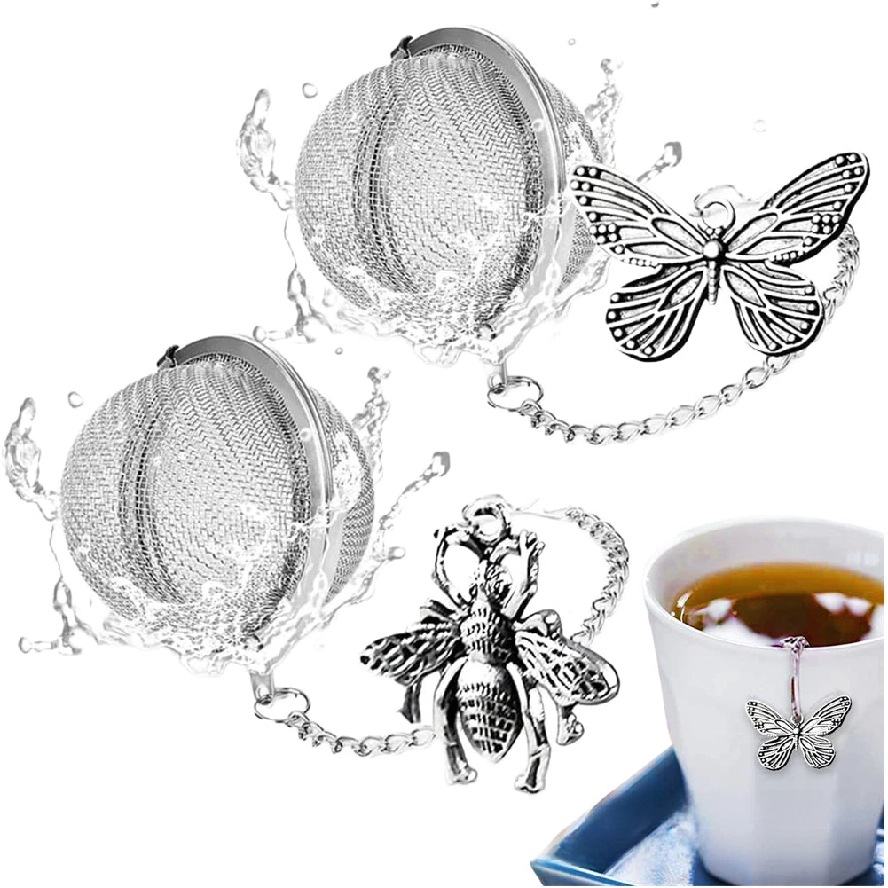 2X Stainless Steel Tea Infuser Set for Easy Brewing