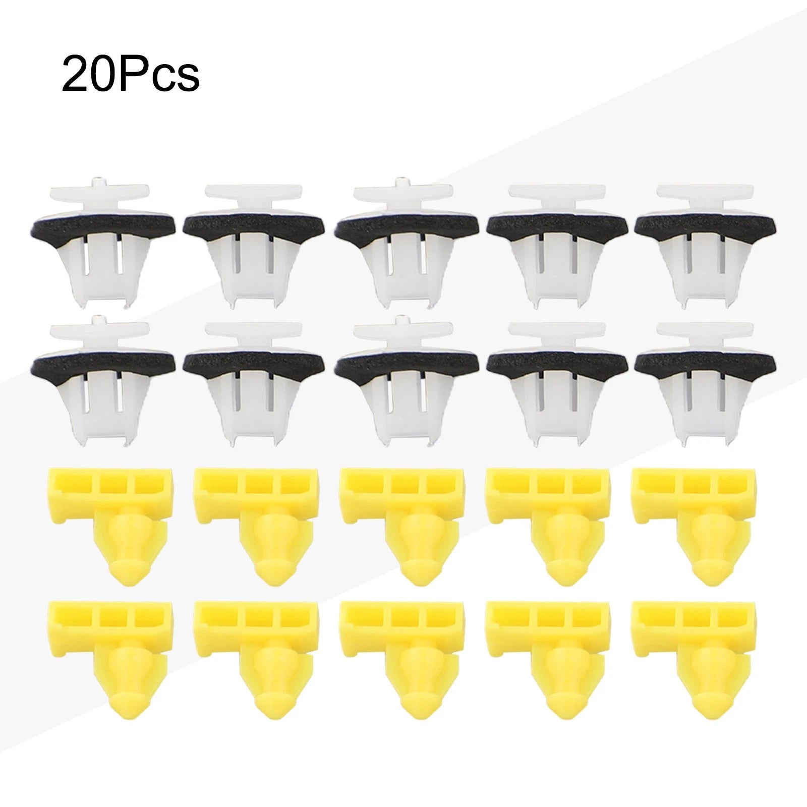 Set of 20 Plastic Fixing Clips for Moulding