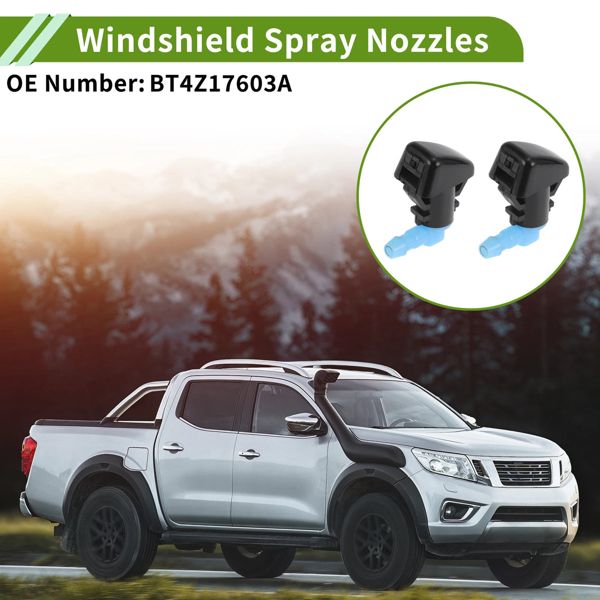 Windshield Washer Nozzle with Hose Connector for Ford (2011–2014) No.BT4Z17603A