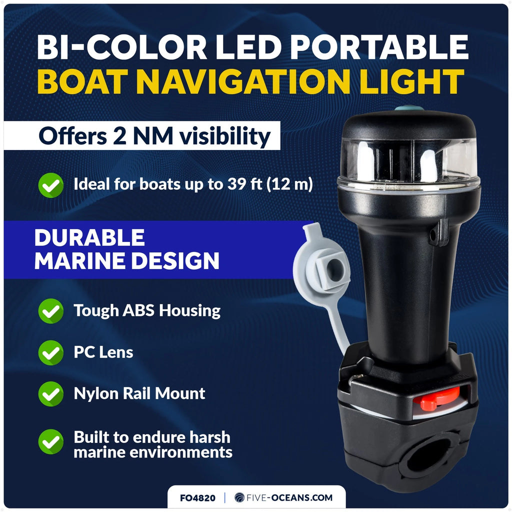 LED Portable Boat Navigation Light for Rail Mount (IP67) - FO4820