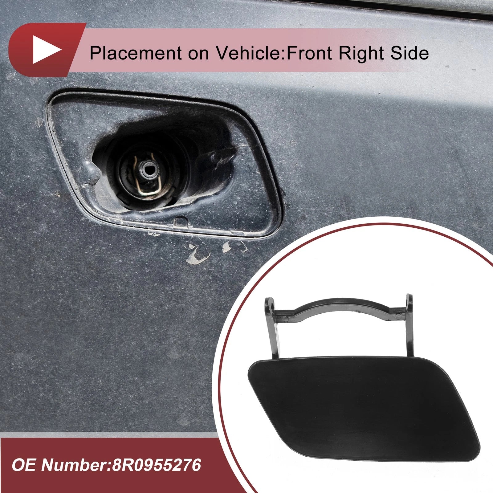 Windshield Washer Nozzle Cover Cap Front Right for Audi Q5 (2009–2012)