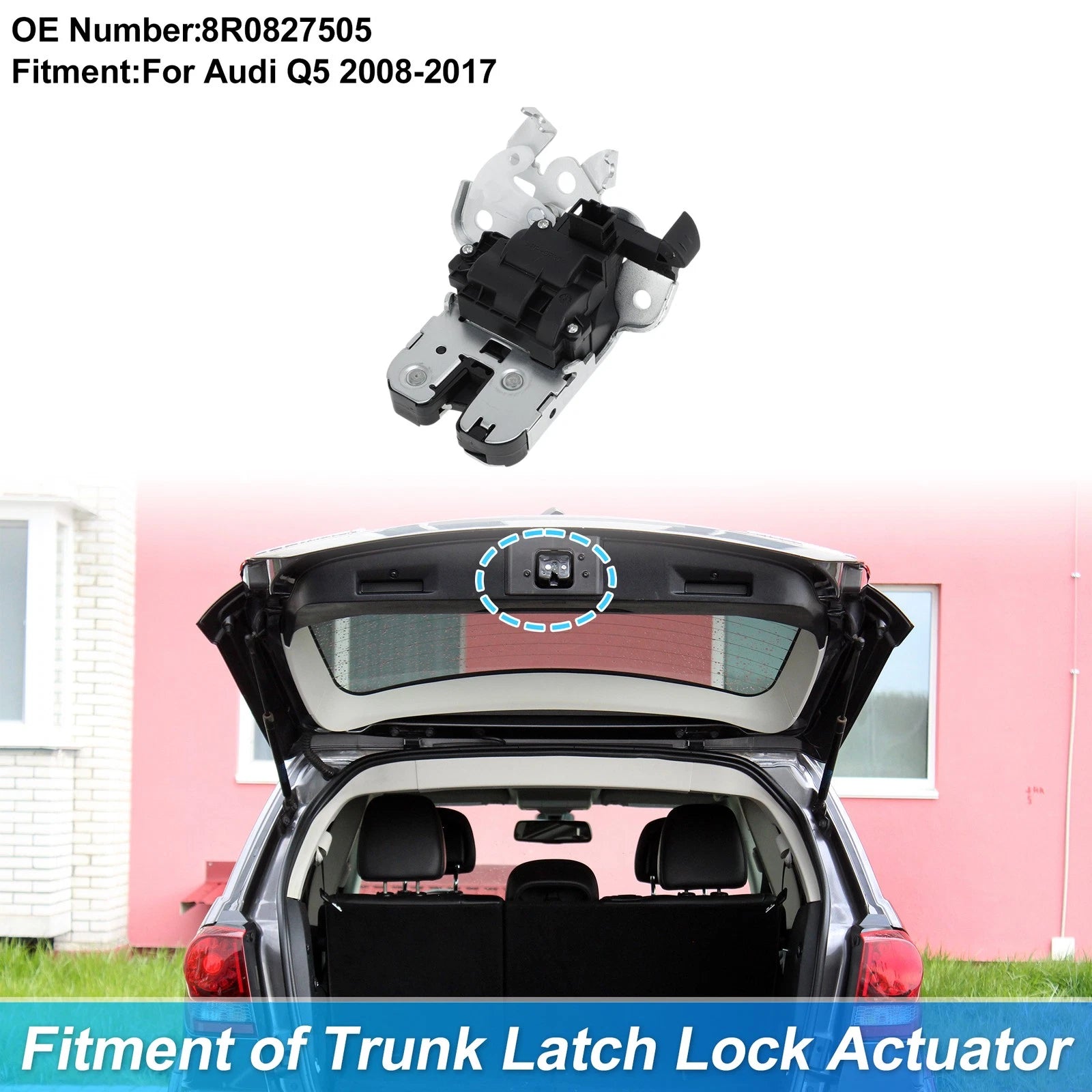 Rear Trunk Latch Lock Actuator Replacement for Audi Q5 (2008–2017)