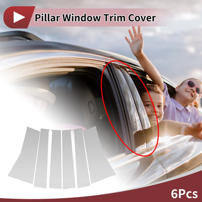 6 Pcs Window Trim Door Pillar for Toyota Avanza Veloz (2022–2025) Silver Tone