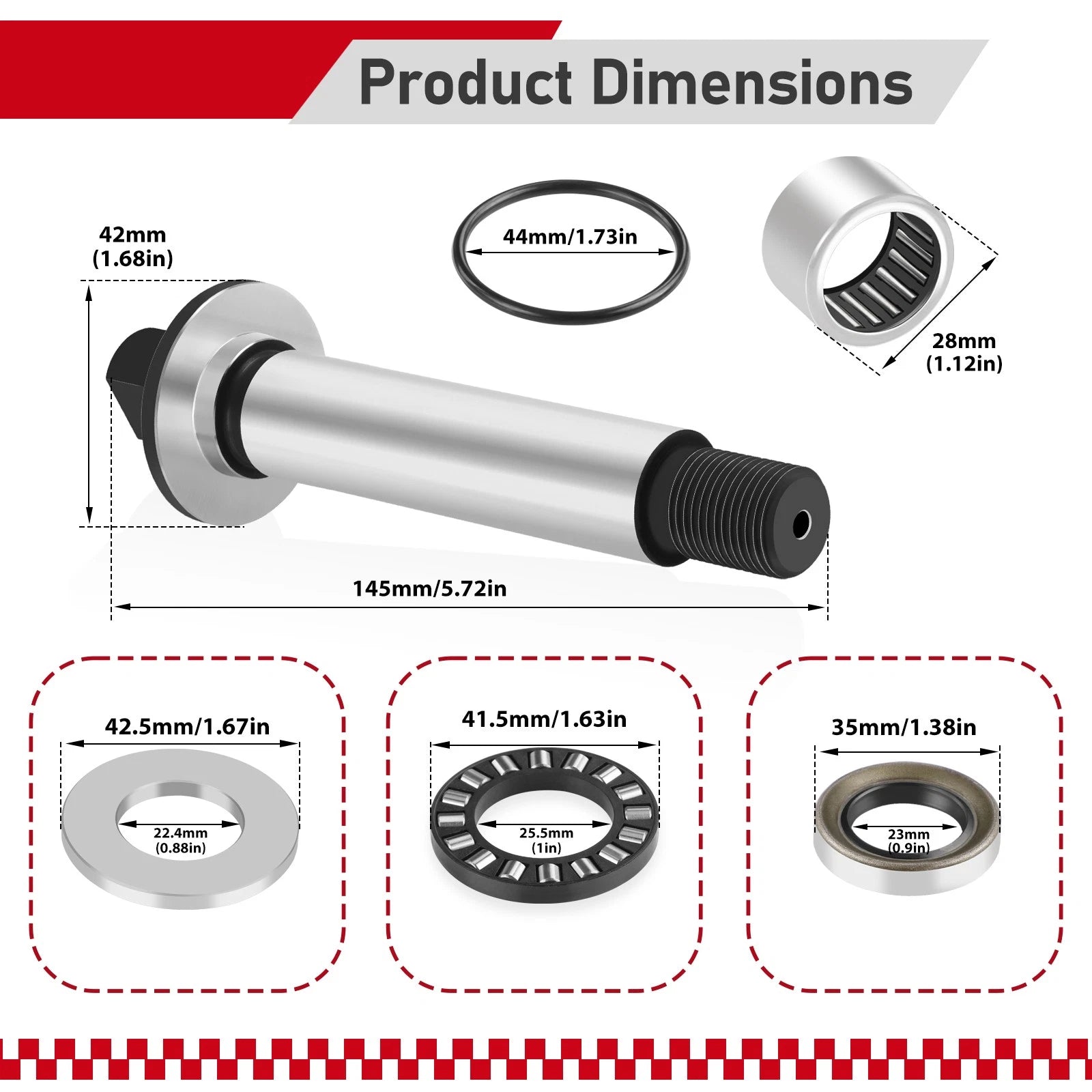 Jet Pump Rebuild Kit w/ Shaft for Sea-Doo GTI GTX XP LRV GSX (1996–2005) 271000965 293200025