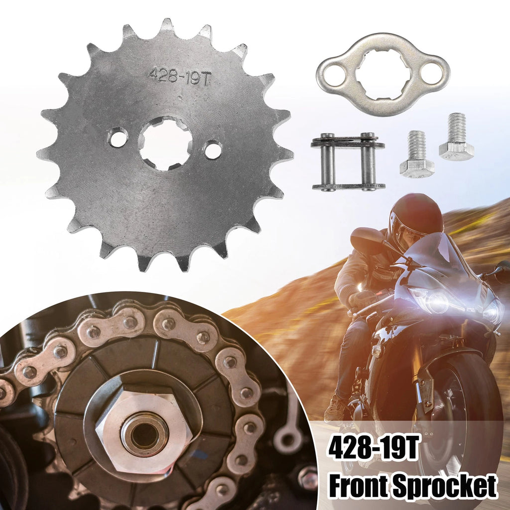 Front Engine Sprocket 17mm 19T Replacement Set for Dirt Bike Mini Bike (428)