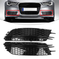Pair Honeycomb Front Bumper Fog Light Grille for Audi A6 C7 (2012–2015)