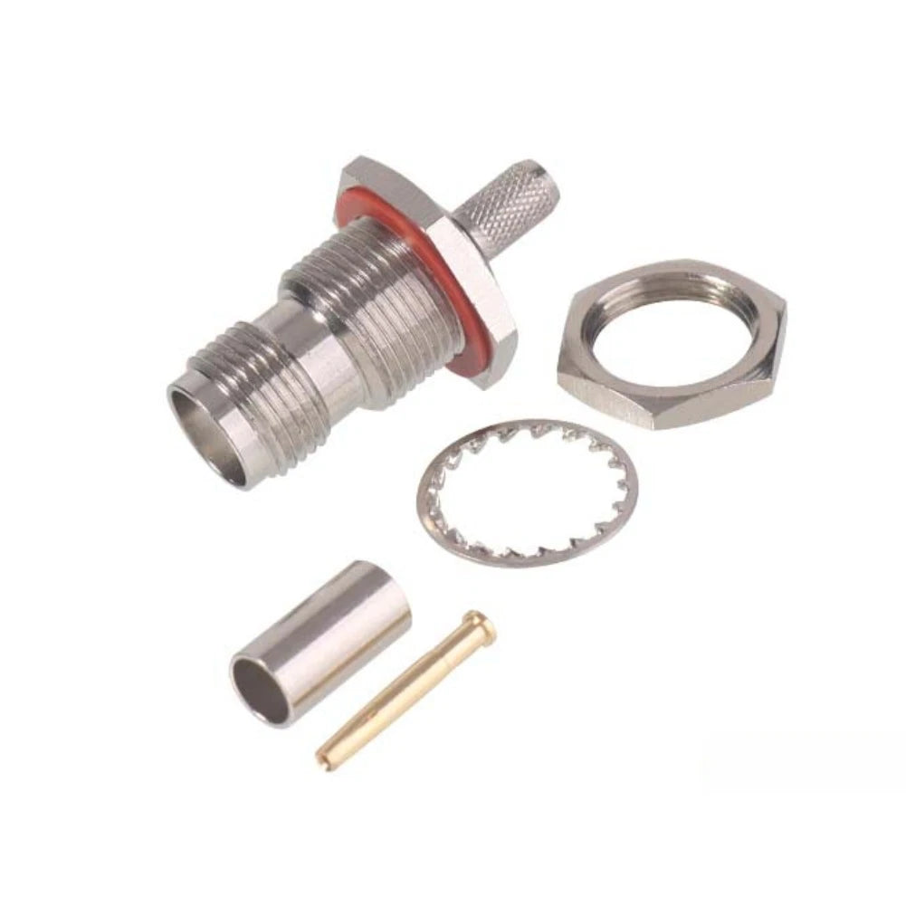 TNC KY3 Connector for Panel Applications (Nickel Plated Copper)