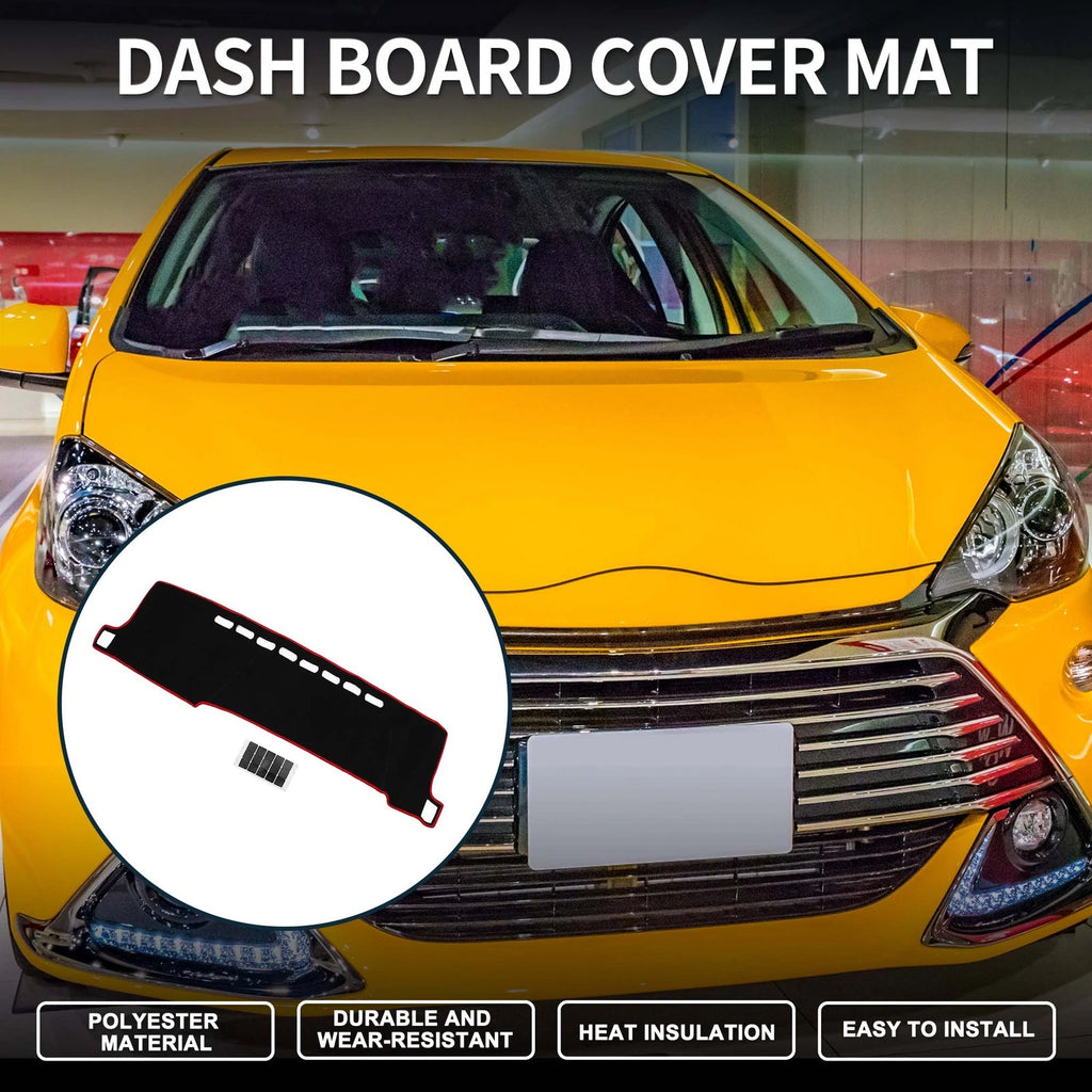 Dashboard Dash Cover Mat Replacement for Toyota Aqua NHP 11-21 with Sticker