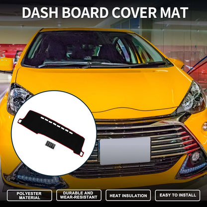 Dashboard Dash Cover Mat Replacement for Toyota Aqua NHP 11-21 with Sticker