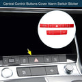 Central Control Buttons Cover for Audi A6 A7 (2019–2024) Red Alarm Switch