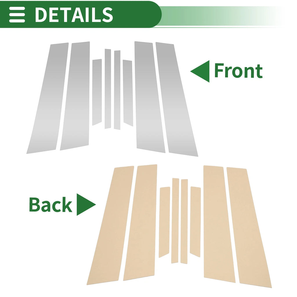 8 Pcs Door Pillar Window Trim Replacement for BMW X4 (2014–2018)