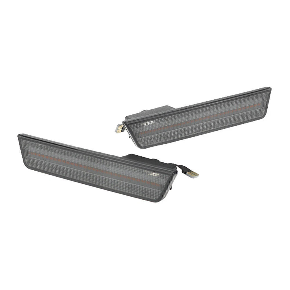 Black Shell White Light Front Side Marker Lights for Dodge Challenger Charger (2015–2023)