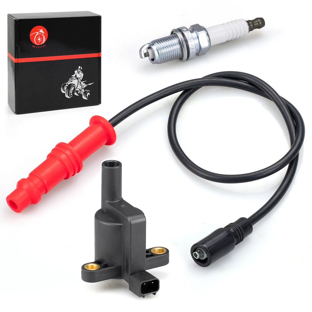 Ignition Coil with Wire Cap & Spark Plug for Polaris Ranger 500 Crew (2008–2013)
