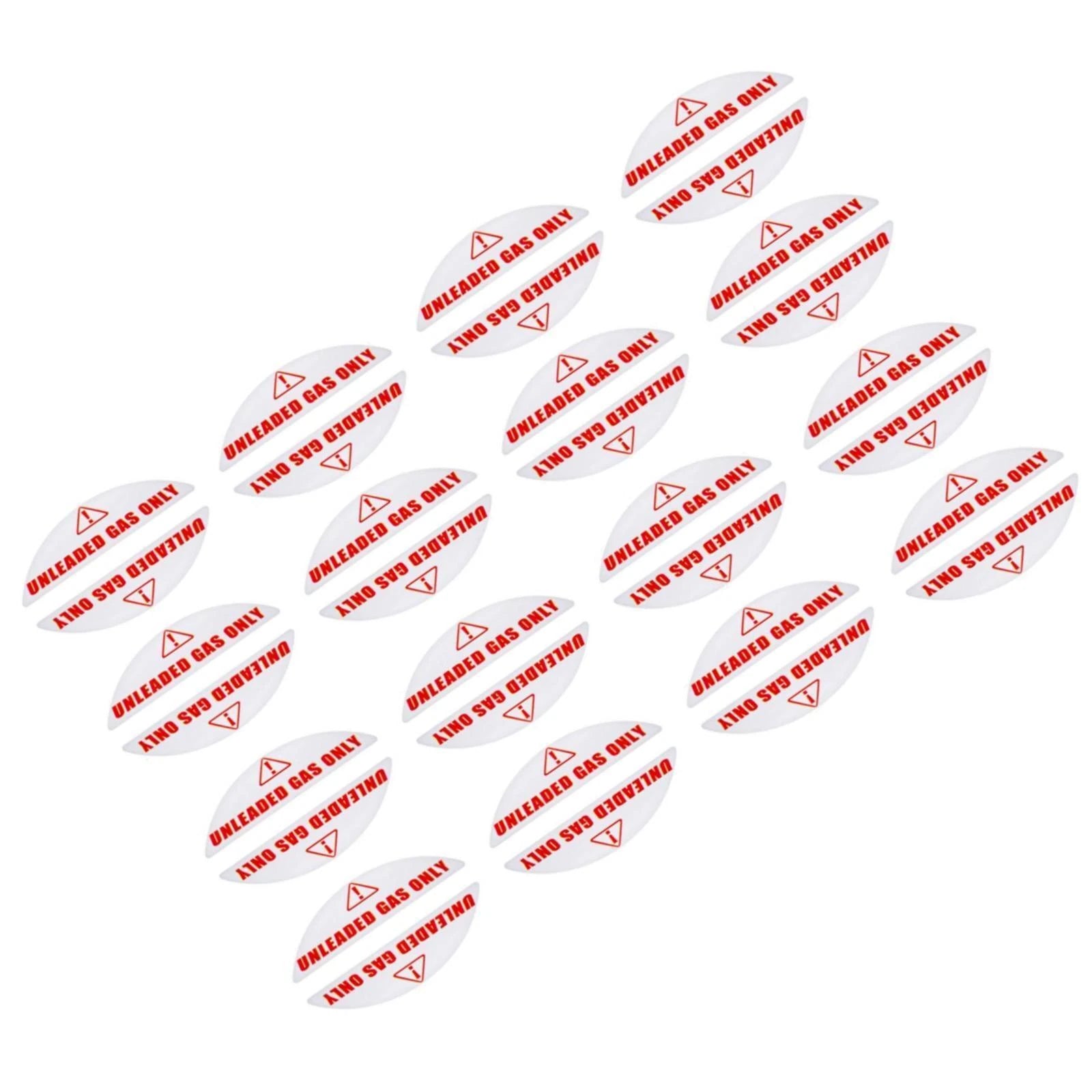 Set of 16 Unleaded Fuel Labels for Universal Gas Cap