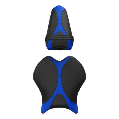 Rider Driver Passenger Seat for Yamaha YZF R6 (2017–2022) Black Blue