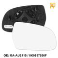 Heated Right Side Mirror Glass with Backing for Audi A5 A3 S5 A4 (2012–2018)