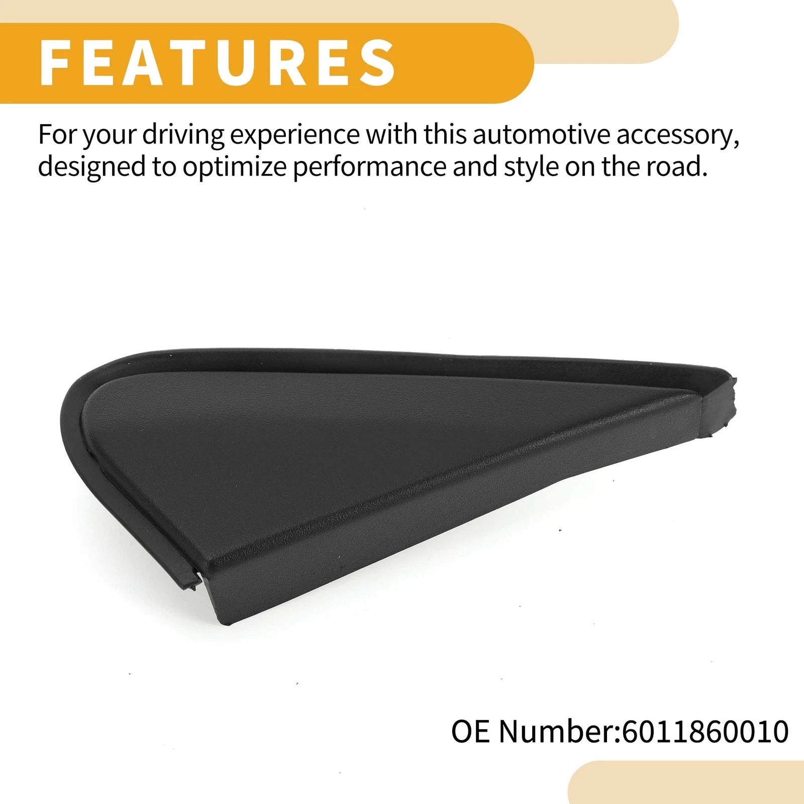 Front Left Side Pillar Corner Trim Triangle Replacement for Toyota Land Cruiser 2008-2011