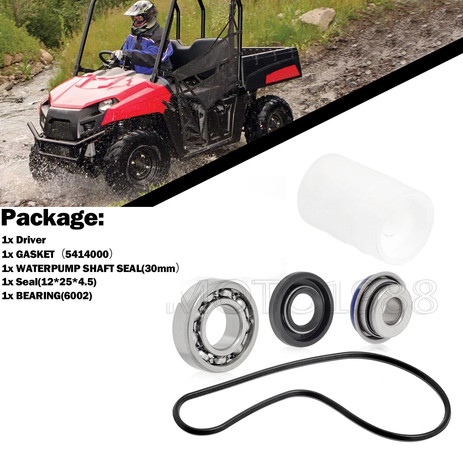 Water Pump Seal Cover Gasket Repair Kit for Polaris Ranger 500 570 (2013–2021)