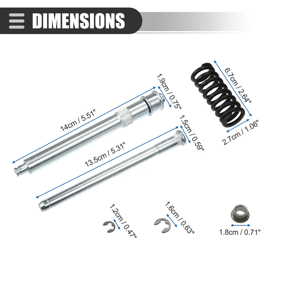 Door Hinge Bushing Kit for Chevrolet (1 Set) Silver Tone Black