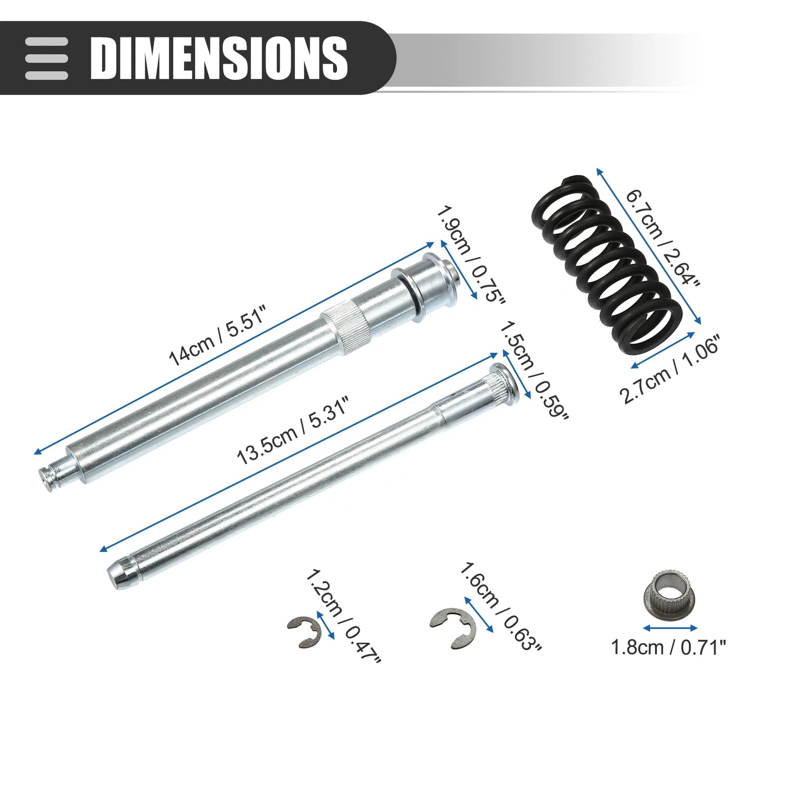 Door Hinge Bushing Kit for Chevrolet (1 Set) Silver Tone Black