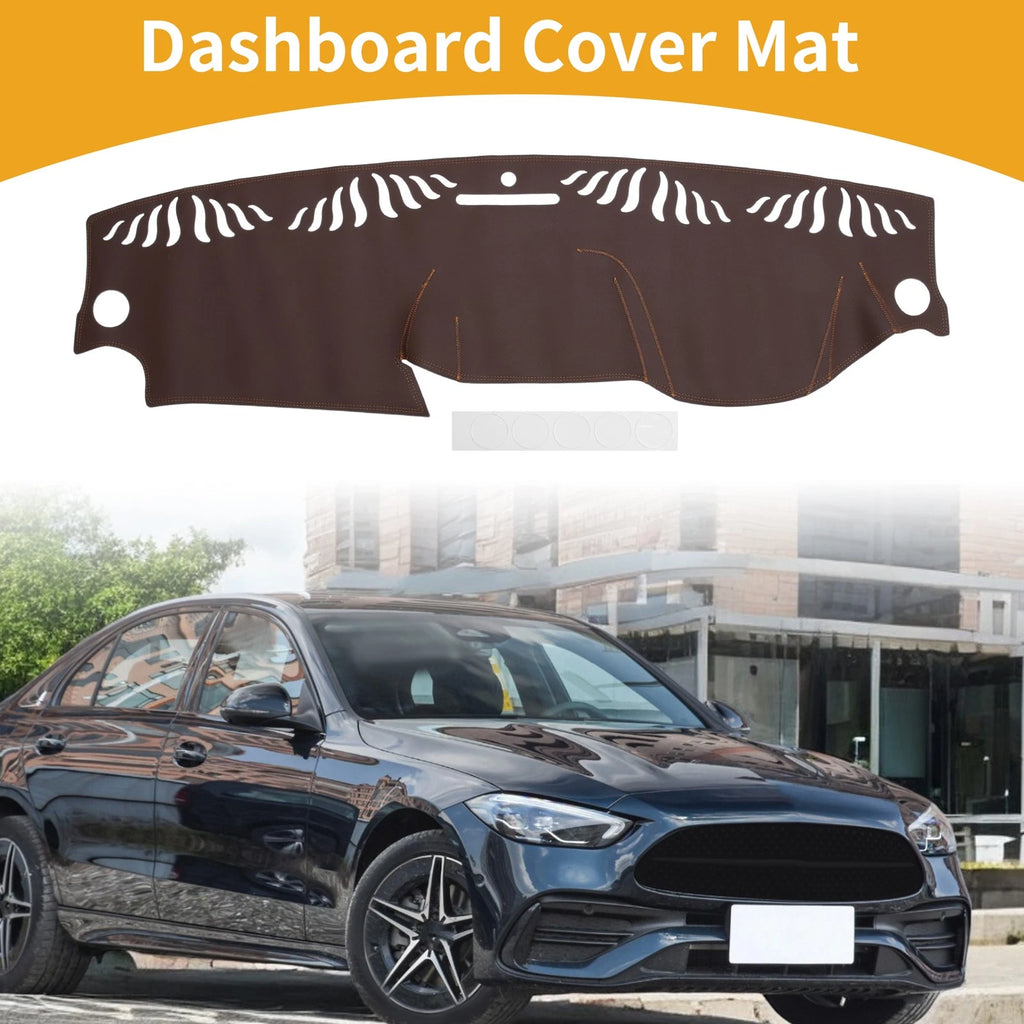 Dashboard Cover Dash Mat for Mercedes-Benz C-Class (2011–2013) Brown