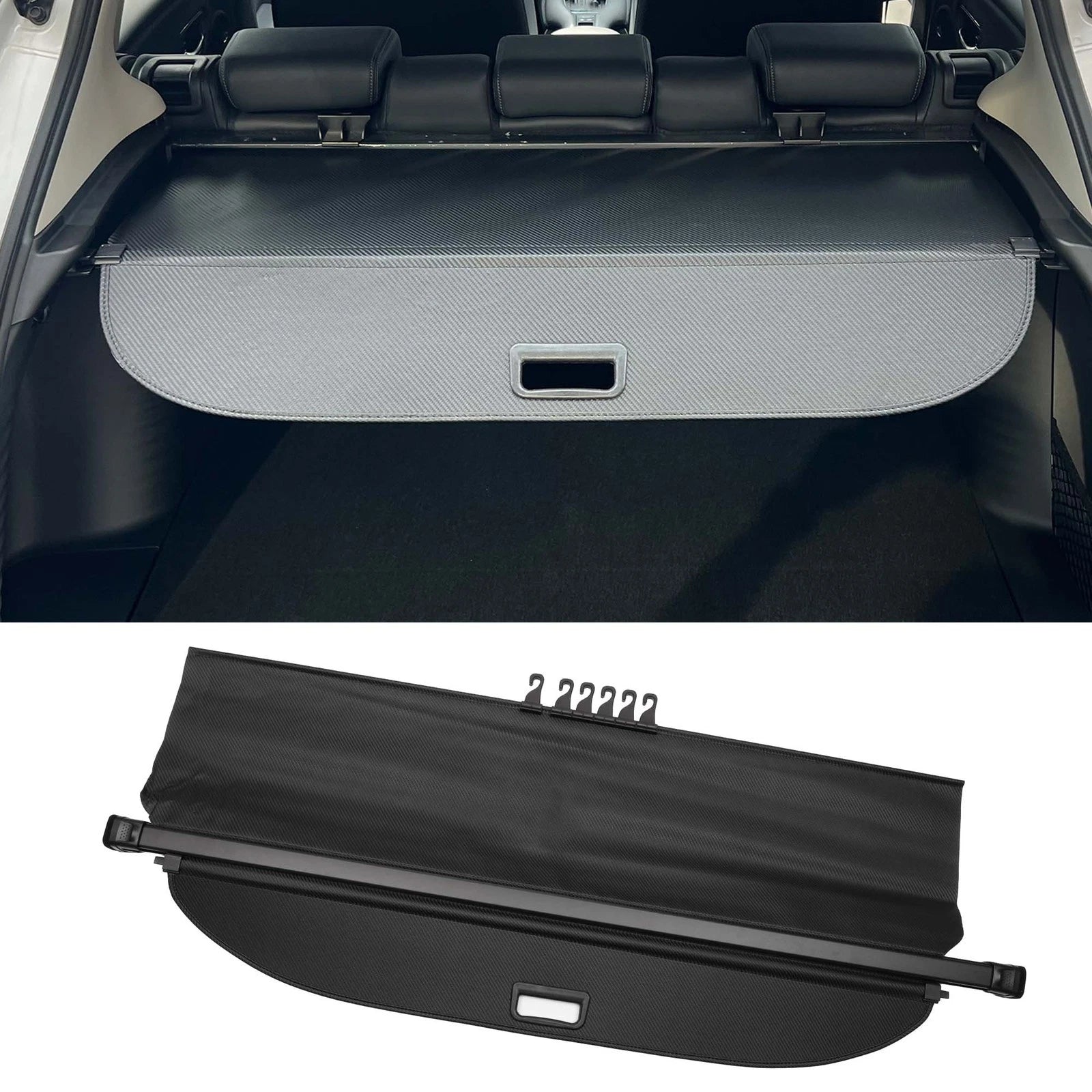 Retractable Cargo Cover Replacement for Toyota Highlander (2008–2013) Black