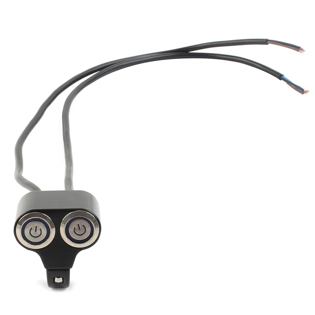 Push Button Headlight Fog Light Switch for Motorcycle (22mm 7/8")
