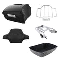 Matte Black Trunk Backrest Pad Mounting Rack for Harley Touring (2009–2013)