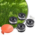 Set of 4 Trimmer Spools with Cap & Spring for Black Decker