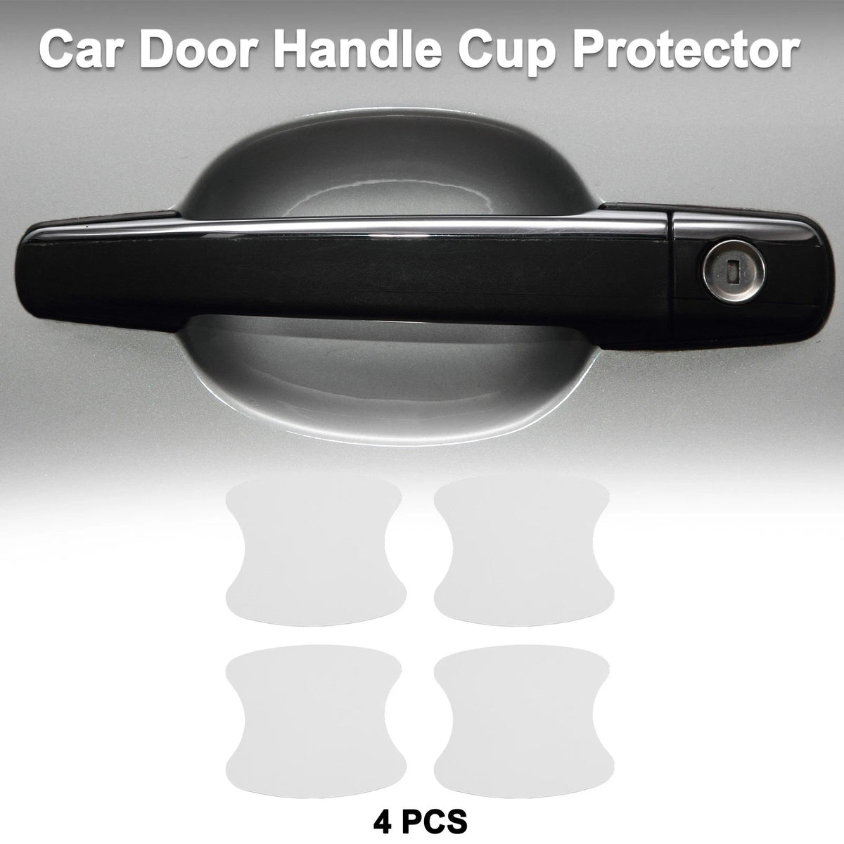 Car Door Handle Scratch Protector for Universal Vehicles (90x100mm, Matte White)